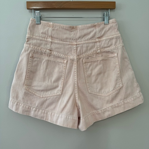 Ulla Johnson Alvin High Waist Denim Shorts Sweetbriar Pink Acid - Picture 6 of 13